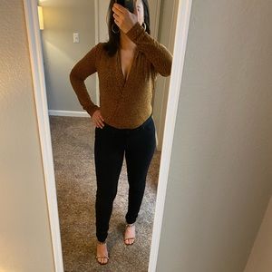 Banana Republic Bodysuit Tiger Animal Print Long Sleeve Top Medium